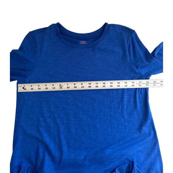 Westbound Womens Asymmetrical Ruffled Hem Top - Blue Size Small - Picture 5 of 6